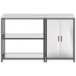Preview: Küchenlager-Set 2 pcs Silber 150 x 50 x 92 cm Edelstahl