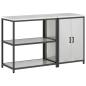 Preview: Küchenlager-Set 2 pcs Silber 150 x 50 x 92 cm Verzinkter Stahl