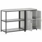 Preview: Küchenlager-Set 2 pcs Silber 150 x 50 x 92 cm Verzinkter Stahl