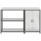 Preview: Küchenlager-Set 2 pcs Silber 150 x 50 x 92 cm Verzinkter Stahl