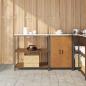 Preview: ARDEBO.de - Küchenlager-Set mit Regal mit Speicher mit Tür Verstellbar 2 pcs Rostig 150 x 50 x 92 cm