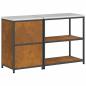 Preview: Küchenlager-Set mit Regal mit Speicher mit Tür Verstellbar 2 pcs Rostig 150 x 50 x 92 cm