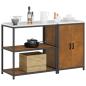 Preview: Küchenlager-Set mit Regal mit Speicher mit Tür Verstellbar 2 pcs Rostig 150 x 50 x 92 cm