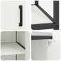 Preview: Küchenlager-Set 2 pcs Weiß 120 x 50 x 92 cm Kaltgewalzter Stahl