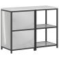 Preview: Küchenlager-Set 2 pcs Silber 120 x 50 x 92 cm Verzinkter Stahl