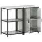 Preview: Küchenlager-Set 2 pcs Silber 120 x 50 x 92 cm Verzinkter Stahl