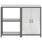 Preview: Küchenlager-Set 2 pcs Silber 120 x 50 x 92 cm Verzinkter Stahl