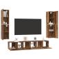 Preview: TV-Schrank-Set 7 pcs Altes Holz 80 x 30 x 30,5 cm Holzwerkstoff