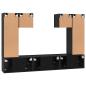Preview: TV-Schrank-Set mit Regal 7 pcs Schwarz Eiche 180 x 30 x 120 cm
