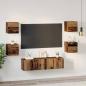 Preview: ARDEBO.de - TV-Schrank-Set 6 pcs Altes Holz Mittel 120 x 30 x 30 cm