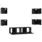 Preview: TV-Schrank-Set 6 pcs Schwarz Eiche Mittel 120 x 30 x 30 cm
