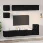 Preview: TV-Schrank-Set mit Regal Sonstiges mit Speicher 8 pcs Schwarze Eiche
