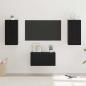 Preview: TV-Schrank-Set mit Regal 3 pcs Schwarz Eiche 60 x 30 x 30.5 cm