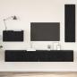 Preview: ARDEBO.de - Wand TV Schrank mit Regal Sonstiges mit Speicher mit Tür 4 pcs Schwarz Eiche