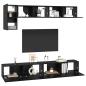 Preview: ARDEBO.de - TV-Schrank-Set mit Regal Sonstiges 5 pcs Schwarz Eiche 100 x 30 x 30 cm