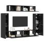 Preview: TV-Schrank-Set 8 Stk. Schwarz Eichen-Optik Holzwerkstoff