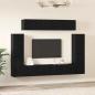Preview: TV-Schrank-Set 8 Stk. Schwarz Eichen-Optik Holzwerkstoff