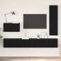 Preview: ARDEBO.de - TV-Schrank-Set mit Regal Sonstiges 4 pcs Schwarz Eiche 30,5 x 30 x 110 cm