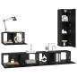 Preview: TV-Schrank-Set mit Regal Sonstiges 4 pcs Schwarz Eiche 30,5 x 30 x 110 cm
