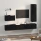 Preview: TV-Schrank-Set mit Regal Sonstiges 4 pcs Schwarz Eiche 30,5 x 30 x 110 cm