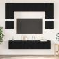 Preview: ARDEBO.de - TV-Schrank-Set mit Regal Sonstiges mit Speicher mit Tür 8 pcs Schwarz Eiche 80 x 30 x 30 cm