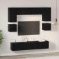 Preview: TV-Schrank-Set mit Regal Sonstiges mit Speicher mit Tür 8 pcs Schwarz Eiche 80 x 30 x 30 cm