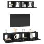 Preview: Wand TV Schrank 4 pcs Schwarze Eiche S 80 x 30 x 30,5 cm