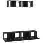 Preview: Wand TV Schrank 4 pcs Schwarze Eiche S 80 x 30 x 30,5 cm