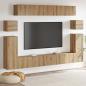 Preview: ARDEBO.de - TV-Schrank-Set 8 pcs Handwerklich gefertigter Eichenholz Mittel