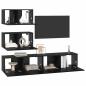 Preview: TV-Schrankset 4 pcs Schwarz Eiche 80 x 30 x 30 cm Holzwerkstoff
