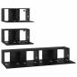 Preview: TV-Schrankset 4 pcs Schwarz Eiche 80 x 30 x 30 cm Holzwerkstoff
