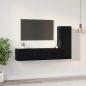 Preview: TV-Regalset mit Regal 3 pcs Schwarz Eiche S 30,5 x 30 x 90 cm