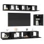 Preview: TV-Schrank-Set mit Regal Sonstiges 6 pcs Schwarz Eiche 100 x 30 x 30 cm