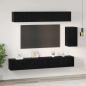 Preview: TV-Schrank-Set mit Regal Sonstiges 6 pcs Schwarz Eiche 100 x 30 x 30 cm