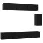 Preview: TV-Schrank-Set mit Regal Sonstiges 6 pcs Schwarz Eiche 100 x 30 x 30 cm