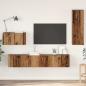 Preview: ARDEBO.de - Wand TV Schrank 4 pcs Altes Holz Mittel Furnierspanplatte