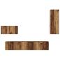 Preview: Wand TV Schrank 4 pcs Altes Holz Mittel Furnierspanplatte