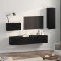 Preview: Wand TV Schrank mit Regal Sonstiges mit Speicher mit Tür 4 pcs Schwarz Eiche