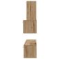 Preview: Wand TV Schrank 4 pcs Handwerklich gefertigter Eichenholz