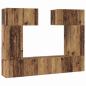 Preview: TV-Schrank-Set mit Regal mit Speicher mit Tür 6 pcs Altholz 80 x 30 x 30 cm