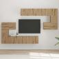 Preview: ARDEBO.de - TV-Schrank-Set 8 pcs Handwerklich gefertigter Eichenholz