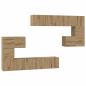 Preview: TV-Schrank-Set 8 pcs Handwerklich gefertigter Eichenholz