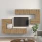 Preview: TV-Schrank-Set 8 pcs Handwerklich gefertigter Eichenholz