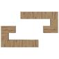 Preview: TV-Schrank-Set 8 pcs Handwerklich gefertigter Eichenholz