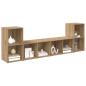 Preview: TV-Schrank-Set 4 pcs Handwerklich gefertigter Eichenholz