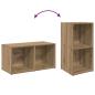 Preview: TV-Schrank-Set 4 pcs Handwerklich gefertigter Eichenholz