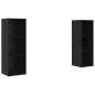 Preview: TV-Schrank-Set mit Regal 2 pcs Schwarz Eiche 107 x 35 x 37 cm