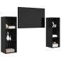 Preview: TV-Schrank-Set mit Regal 2 pcs Schwarz Eiche 107 x 35 x 37 cm