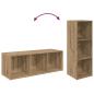 Preview: TV-Schrank-Set 2 pcs Handwerklich gefertigter Eichenholz