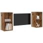 Preview: Wand TV Schrank 2 pcs Altes Holz 37 x 37 x 72 cm Holzwerkstoff